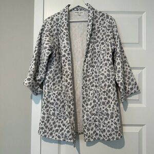 Floral Patterned Open Cardigan